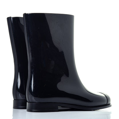 Chanel Rubber Rain Boots 37 Black 4 of 8