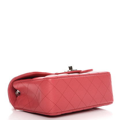 Chanel Caviar Quilted Mini Rectangular Flap Dark Pink 4 of 9