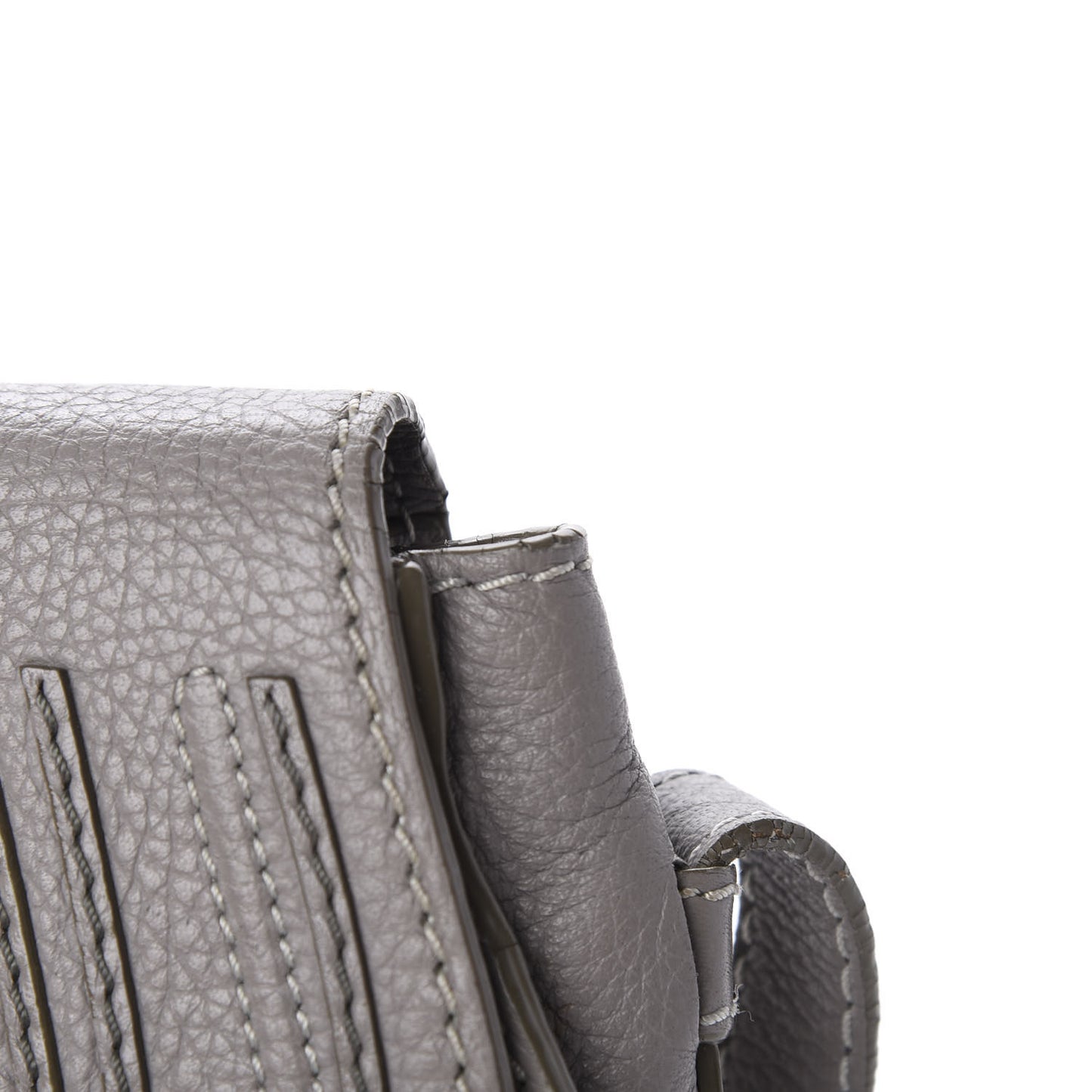 Calfskin Mini Marcie Round Crossbody Bag Cashmere Grey