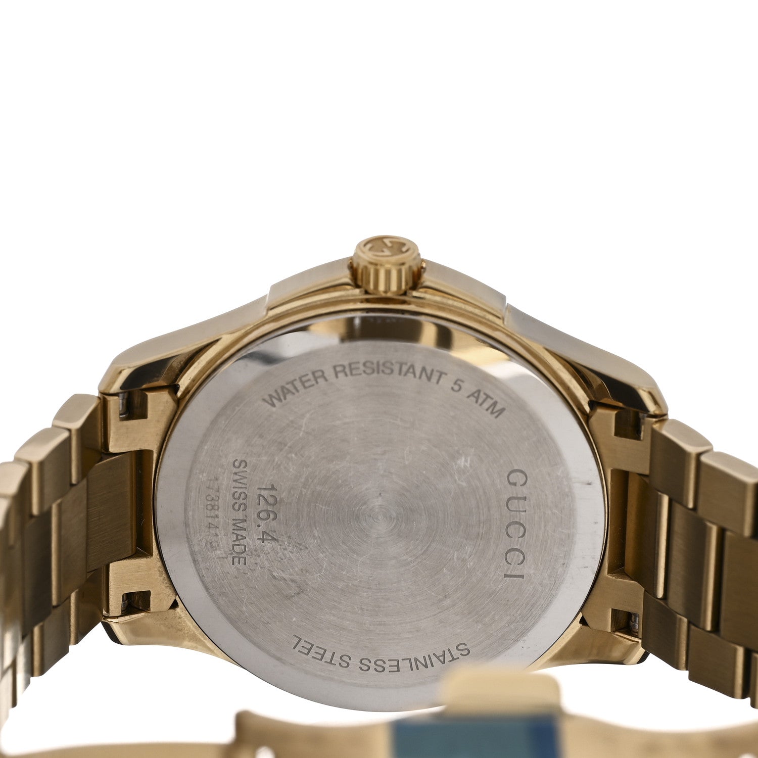 Gucci Stainless Steel 38mm G-Timeless Diamante Quartz Watch Gold 4 of 5