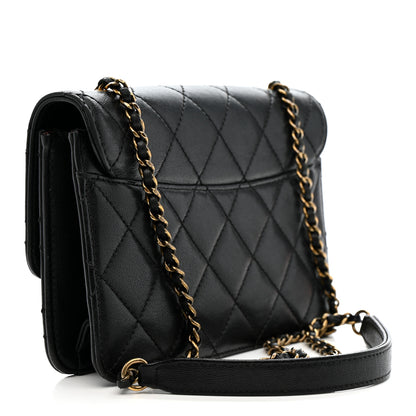 Chanel Sheepskin Quilted Mini Beauty Lock Flap Black 3 of 14