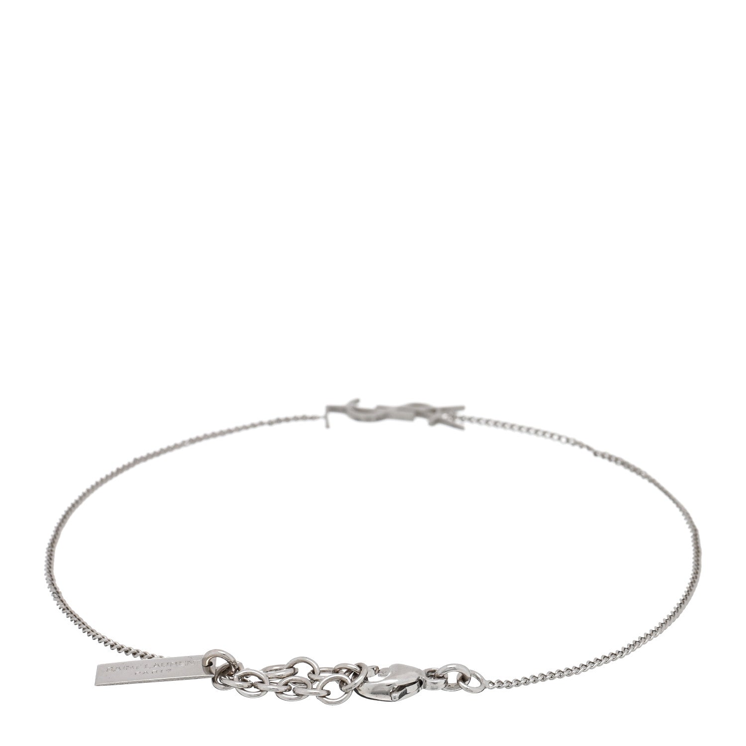Saint Laurent Brass Monogram Charm Bracelet Mirror 2 of 3
