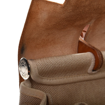 Hermes Toile Vache Calfskin Herbag 30 PM Backpack Natural 16 of 18
