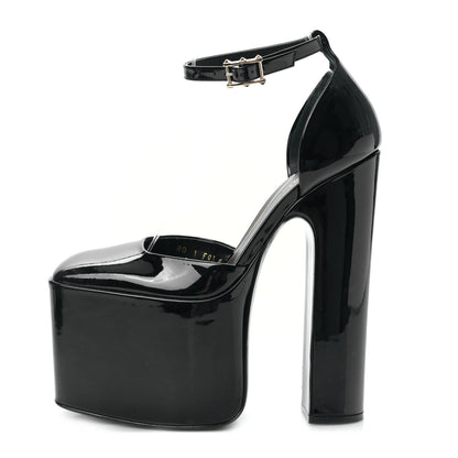 Valentino Garavani Patent DiscoBox 80/180mm Platform Pumps 37 Black 1 of 8