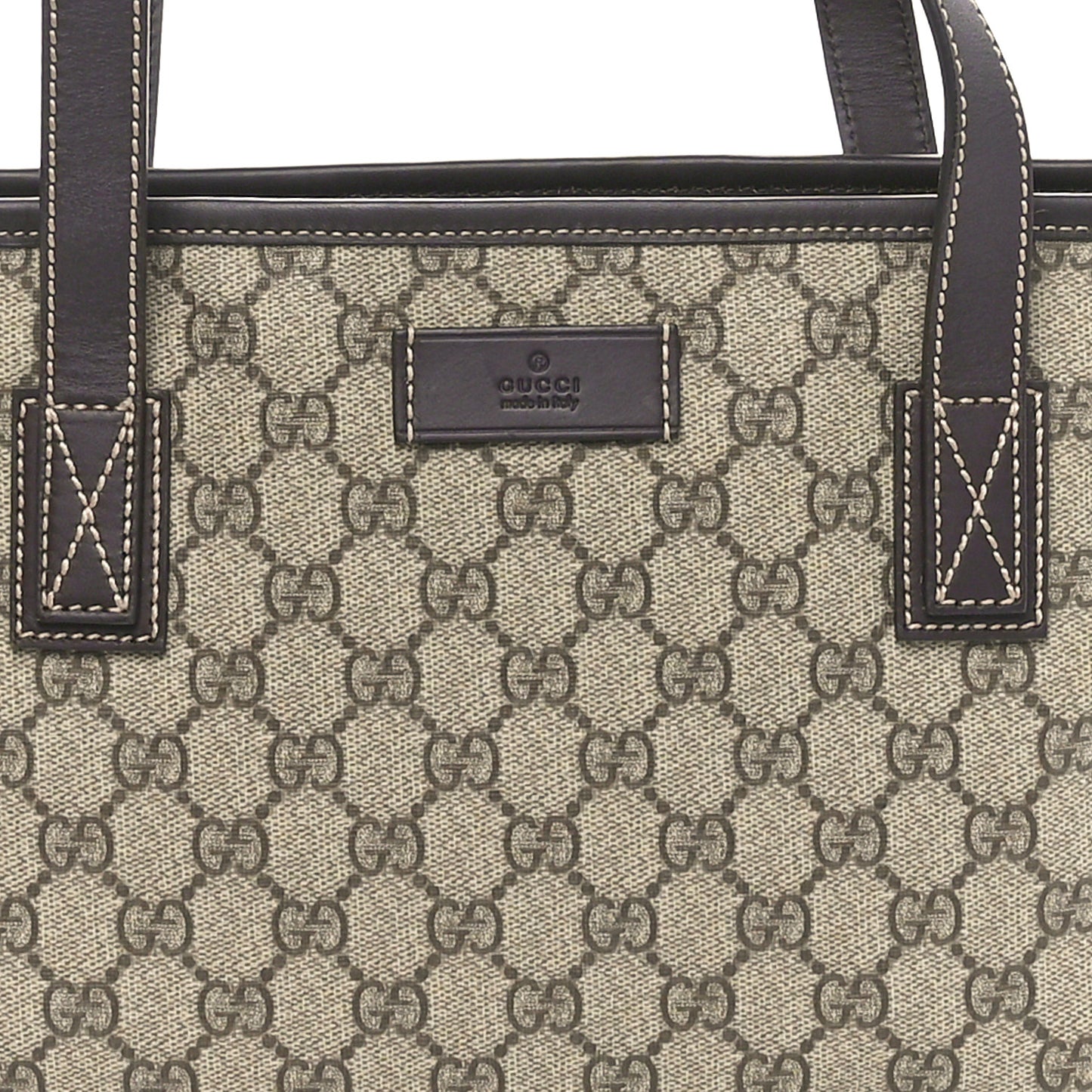 GG Supreme Monogram Small Joy Tote Dark Brown