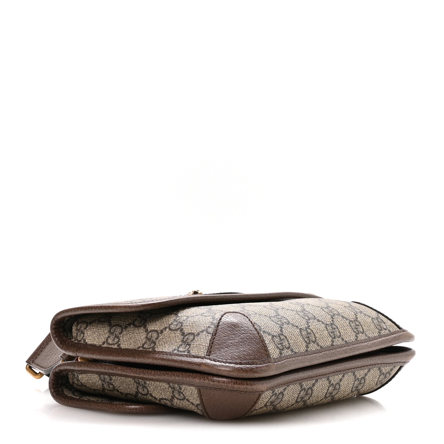 Gucci GG Supreme Monogram Web Small Neo Vintage Double Flap Messenger Bag Beige New Acero Acero 4 of 10