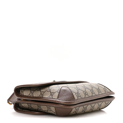 Gucci GG Supreme Monogram Web Small Neo Vintage Double Flap Messenger Bag Beige New Acero Acero 4 of 10