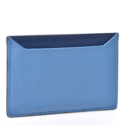 Prada Daino Colour Card Holder Mare Bluette 2 of 9