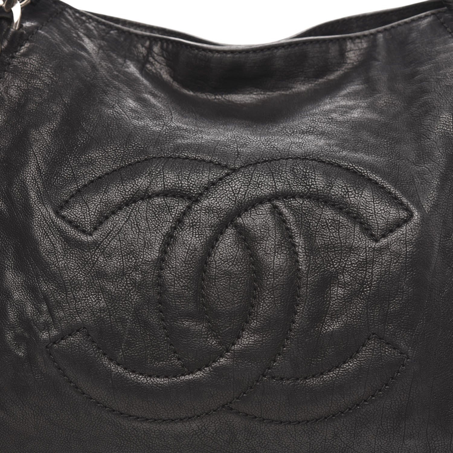 Chanel Glazed Calfskin East West Modern Chain Tote Black 12 of 14