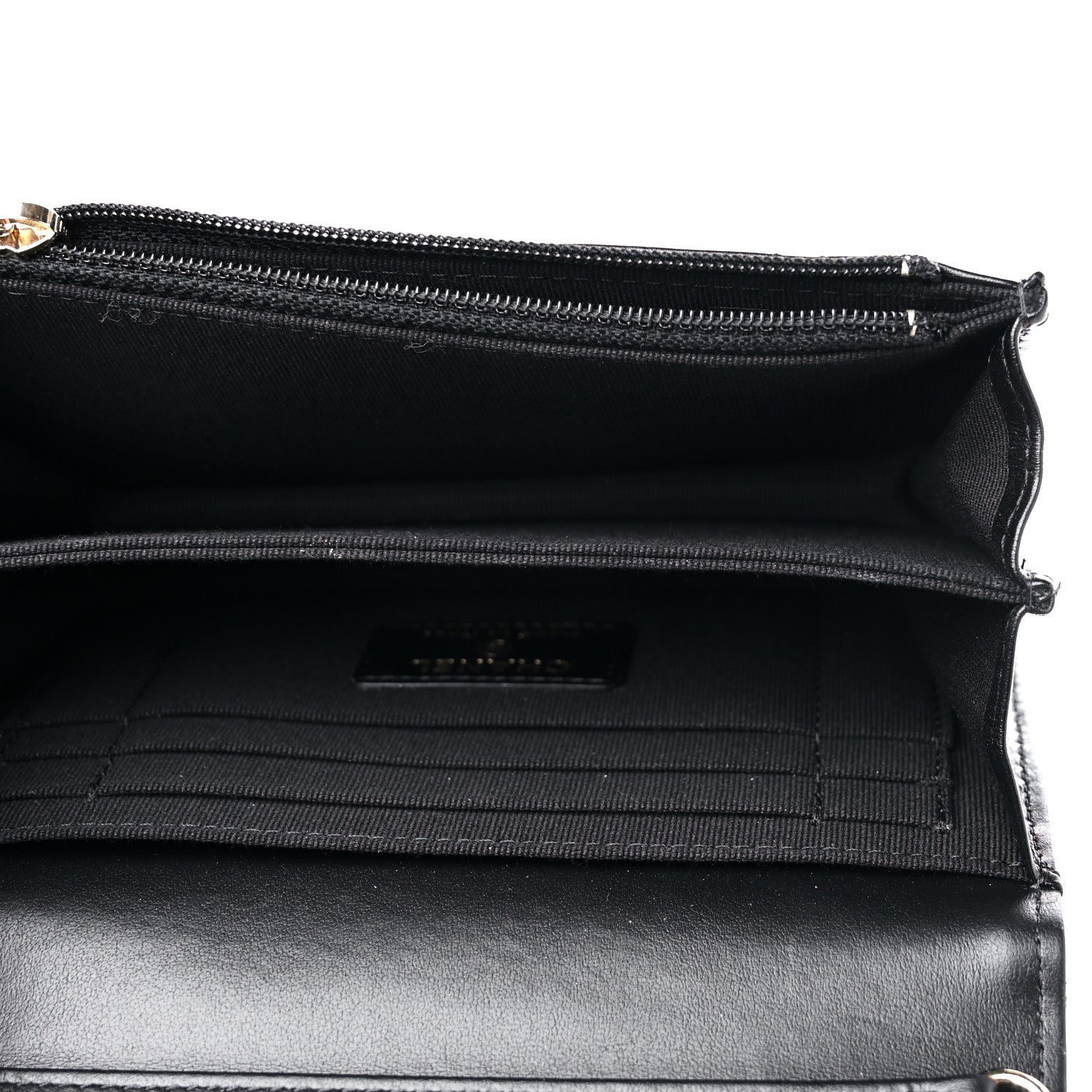 Chanel Calfskin Quilted Mini Maxi Pearls Wallet On Chain WOC Black 5 of 11