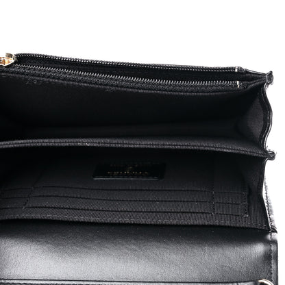 Chanel Calfskin Quilted Mini Maxi Pearls Wallet On Chain WOC Black 5 of 11