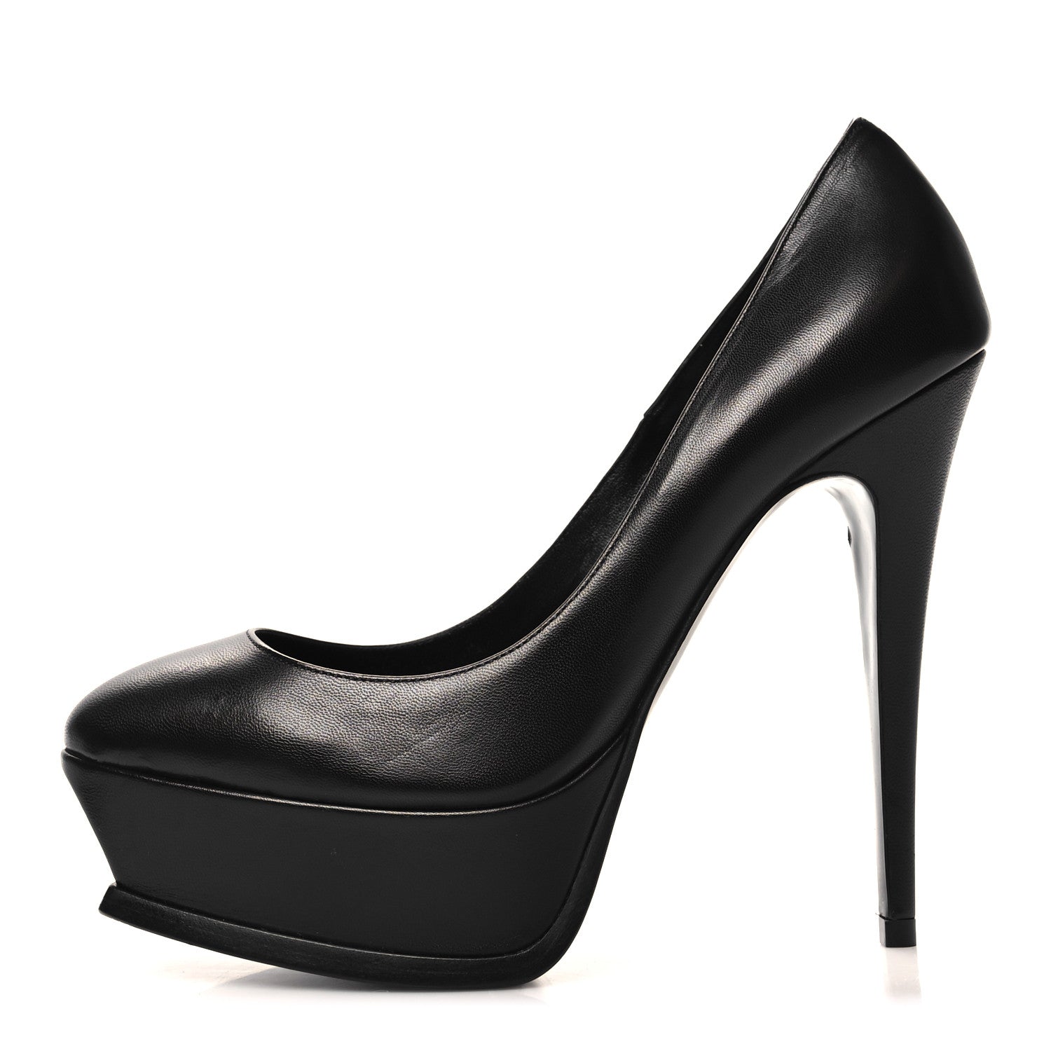 Saint Laurent Calfskin Tripon Tribute 105 Pumps 37.5 Black 1 of 9