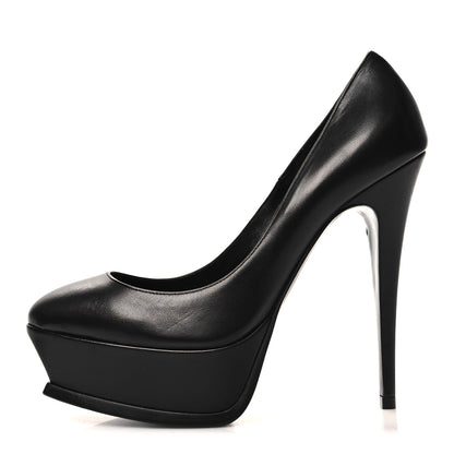 Saint Laurent Calfskin Tripon Tribute 105 Pumps 37.5 Black 1 of 9
