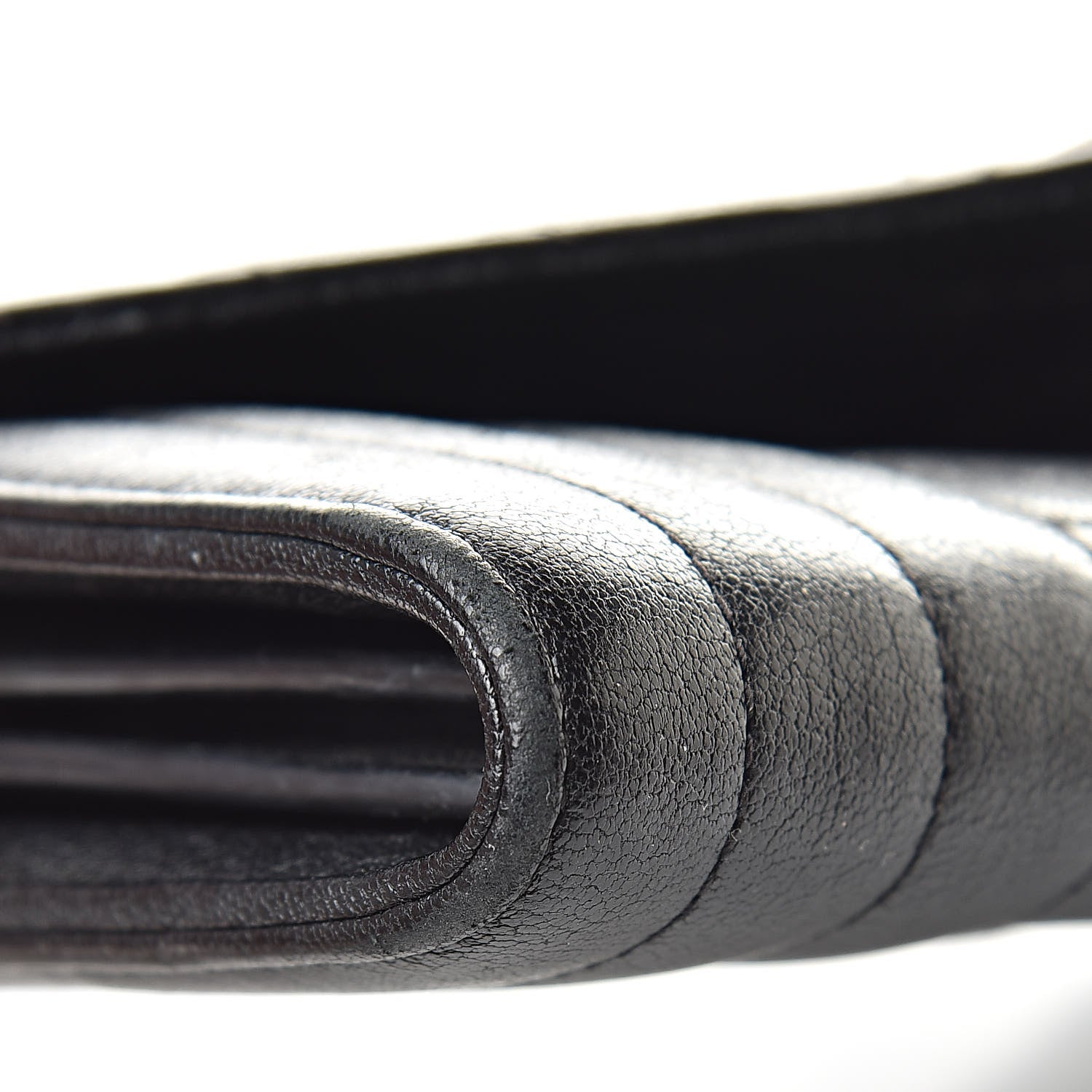 Saint Laurent Lambskin Mixed Matelasse Quilted Large Monogram Envelope Wallet Black 10 of 16