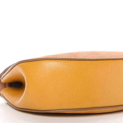 Chloe Suede Smooth Calfskin Mini Drew Shoulder Bag Wet Sunflower 6 of 9