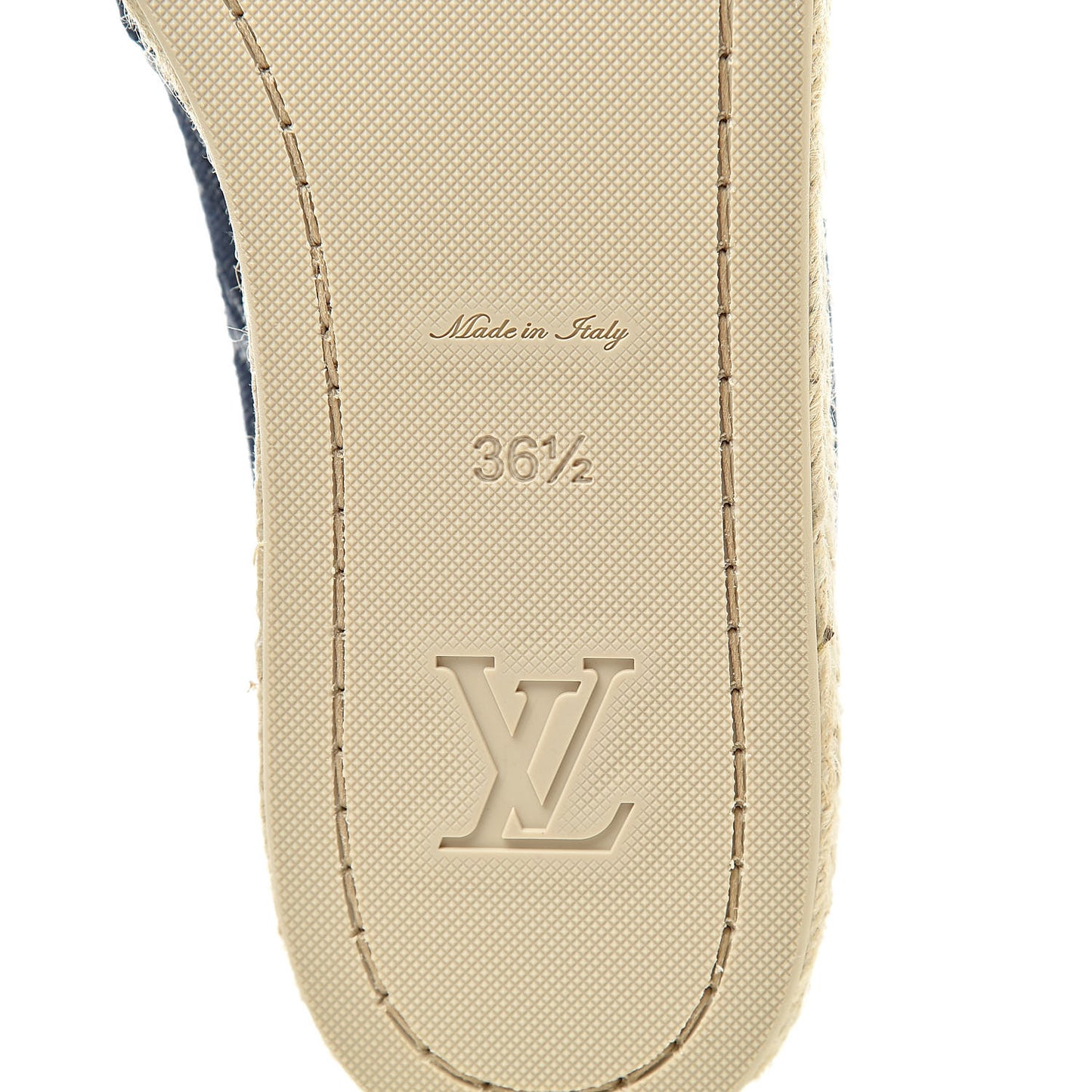 Monogram Denim Waterfall Espadrille 36.5 Marine