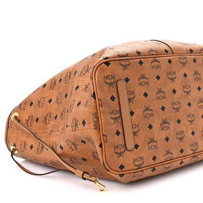 MCM Visetos Large Liz Reversible Shopper Tote Cognac 16 of 19