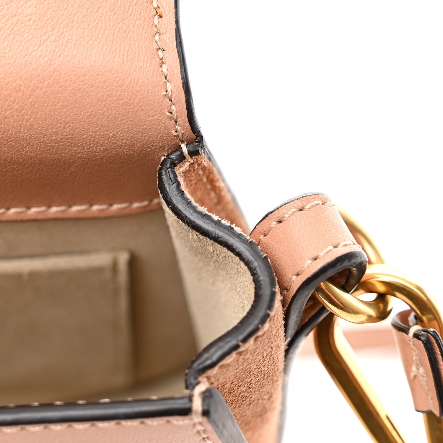 Chloe Calfskin Suede Small Nile Bracelet Bag Biscotti Beige 10 of 12