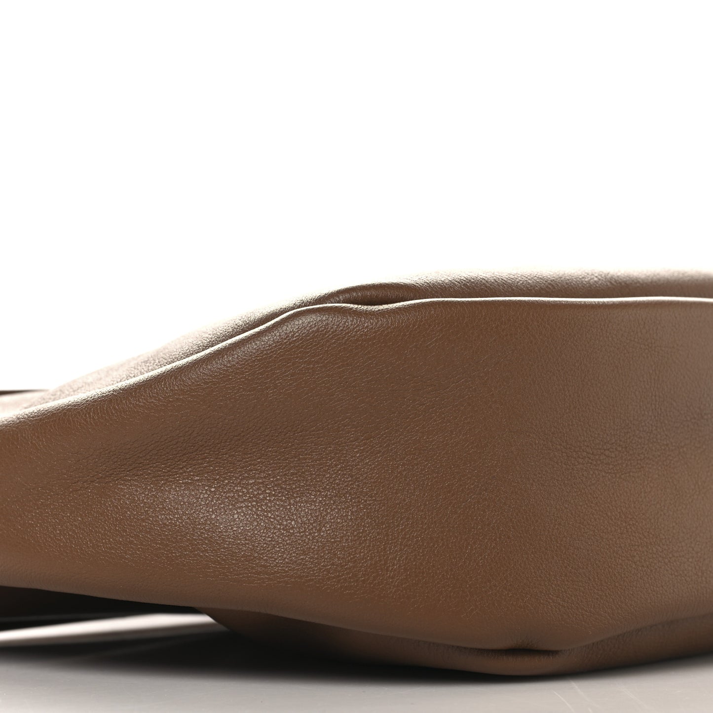 Soft Calfskin Moon Sling Bag Brown