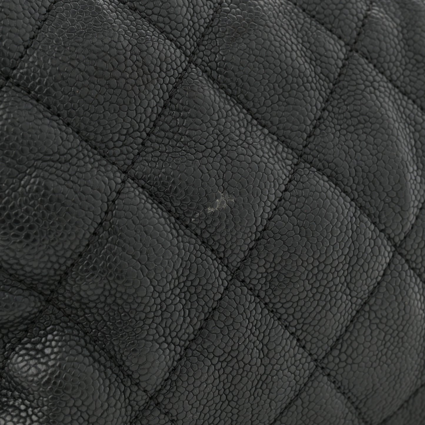 Caviar Quilted French Riviera Tote Black