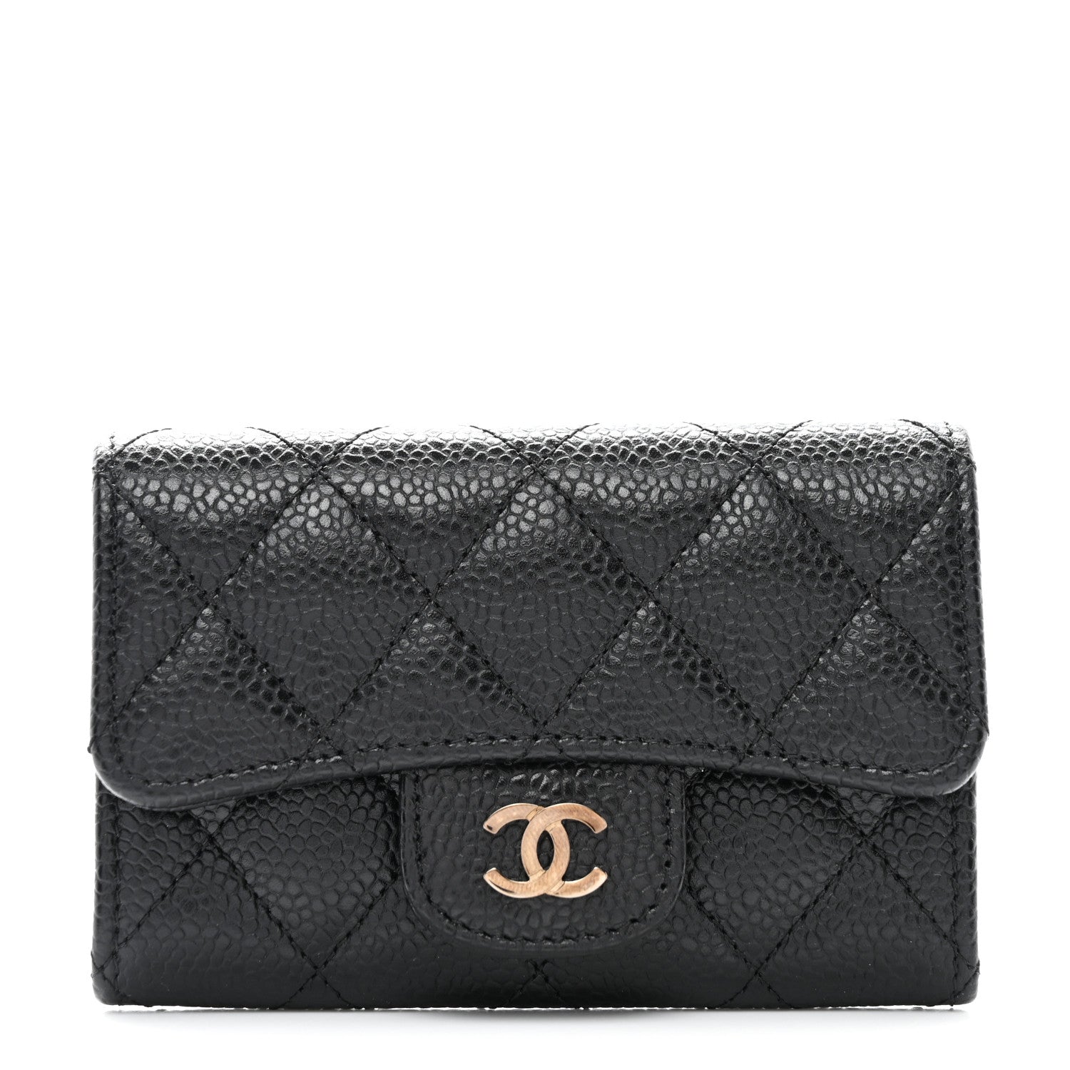 Chanel Caviar Quilted Flap Card Holder Black 1 of 9