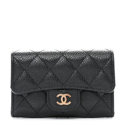 Chanel Caviar Quilted Flap Card Holder Black 1 of 9