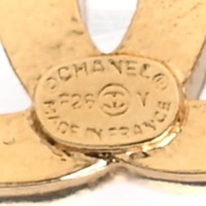 Chanel Metal Textured CC Earrings  Gold 4 of 5