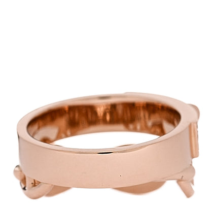 Hermes 18K Rose Gold Diamond Kelly Double Tour Pave Ring 51 5.75 3 of 7