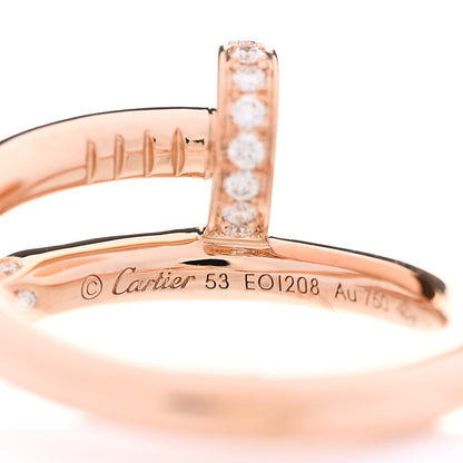 Cartier 18K Pink Gold Diamond Juste Un Clou Ring 53 6.25 4 of 6