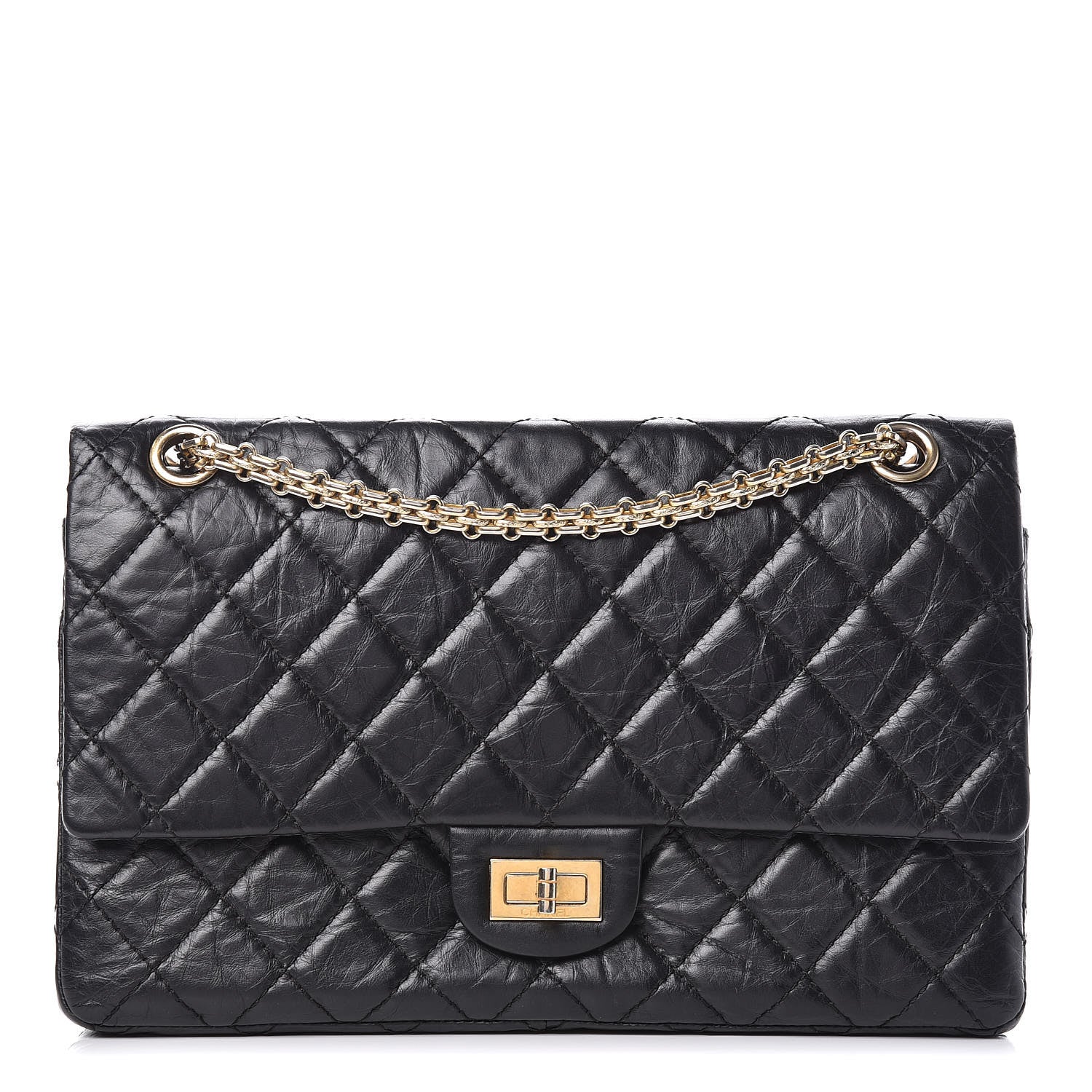 Chanel Aged Calfskin Quilted 2.55 Reissue 226 Flap Black 1 of 12