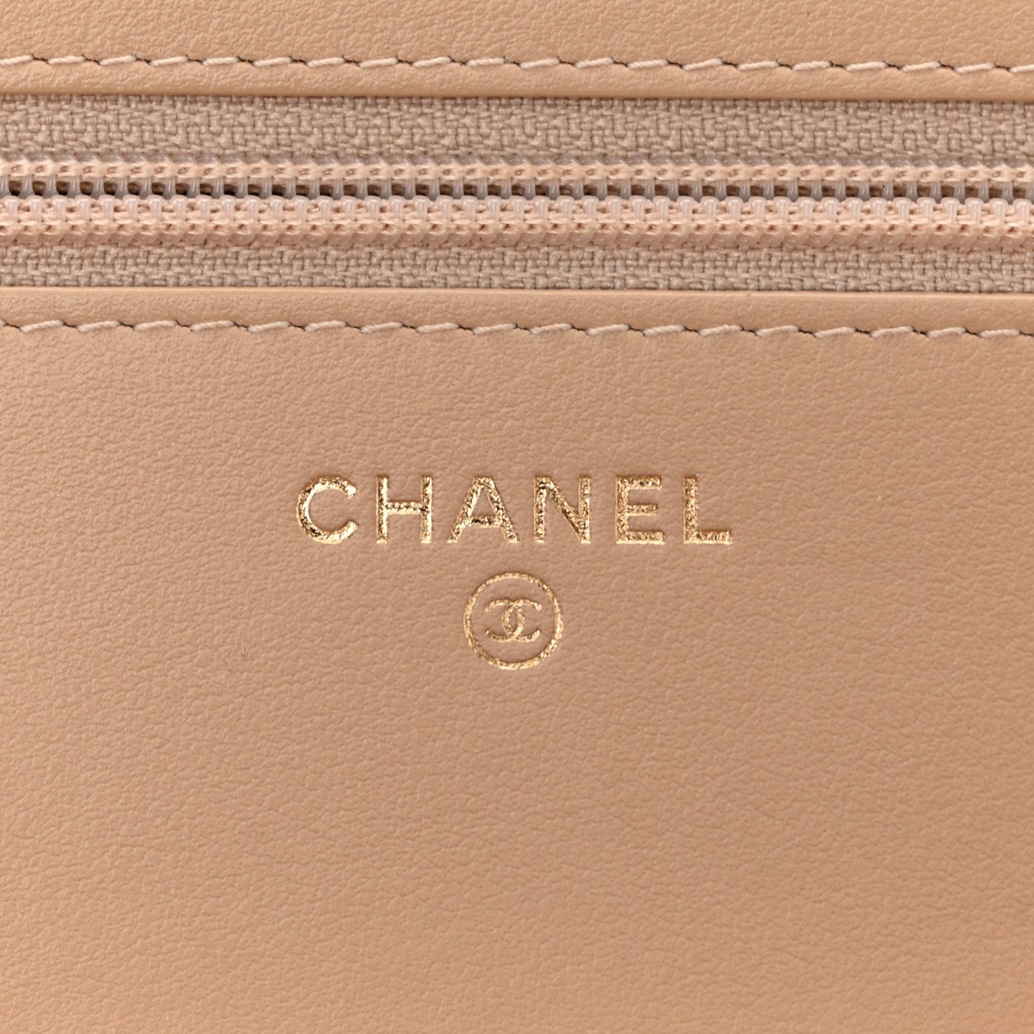 Chanel Caviar Quilted CC Filigree Wallet On Chain WOC Beige Black 6 of 12