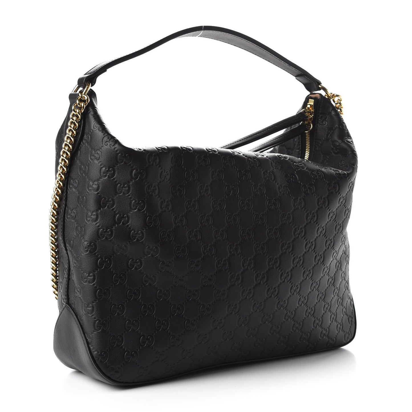 Guccissima Signature Large Linea A Hobo Black