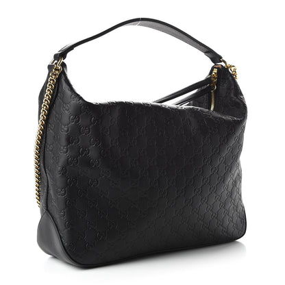 Gucci Guccissima Signature Large Linea A Hobo Black 3 of 10