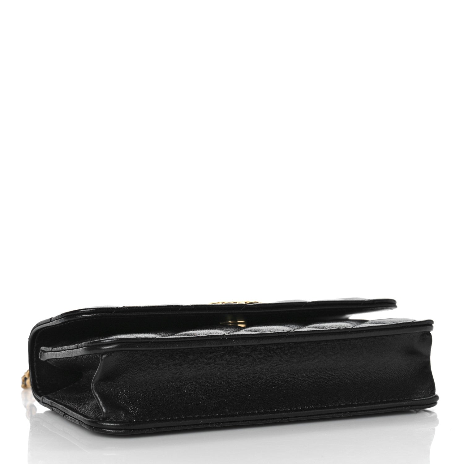 Chanel Lambskin Quilted Dynasty Flap Phone Holder With Chain Black 4 of 13