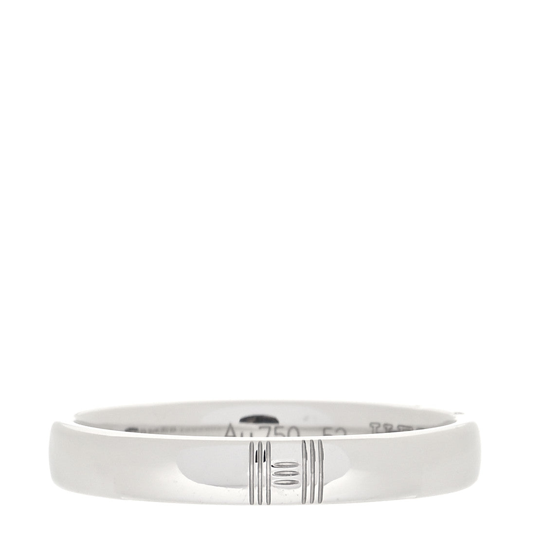 18K White Gold Alliance Kelly Band Ring 52 6