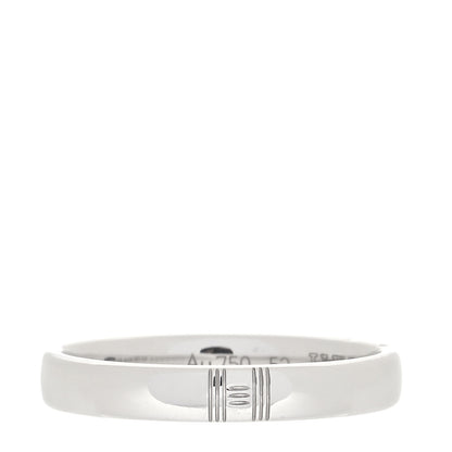 Hermes 18K White Gold Alliance Kelly Band Ring 52 6 3 of 5
