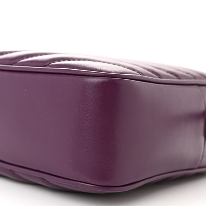 Saint Laurent Calfskin Matelasse Monogram Lou Camera Bag Purple 10 of 11