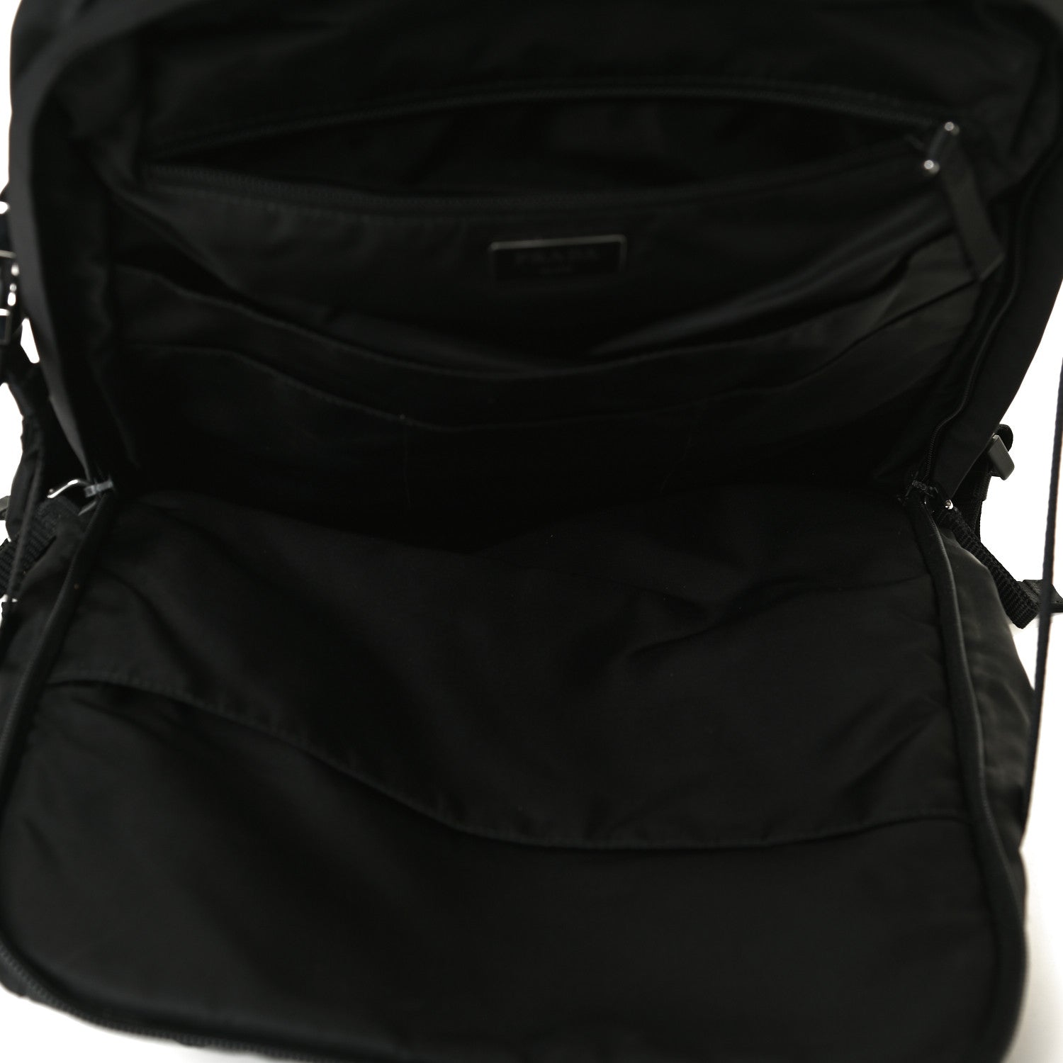 Prada Nylon Montagna Compression Backpack Black 5 of 14