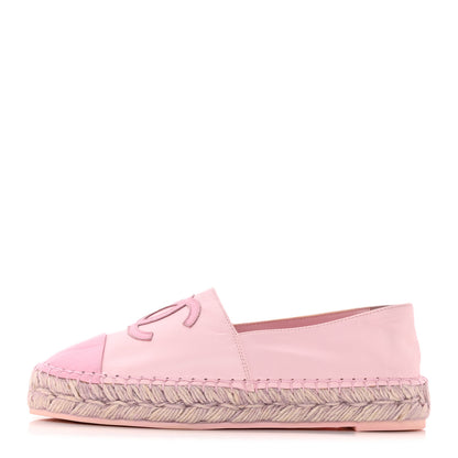 Chanel Lambskin CC Espadrilles 37 Light Pink 1 of 7
