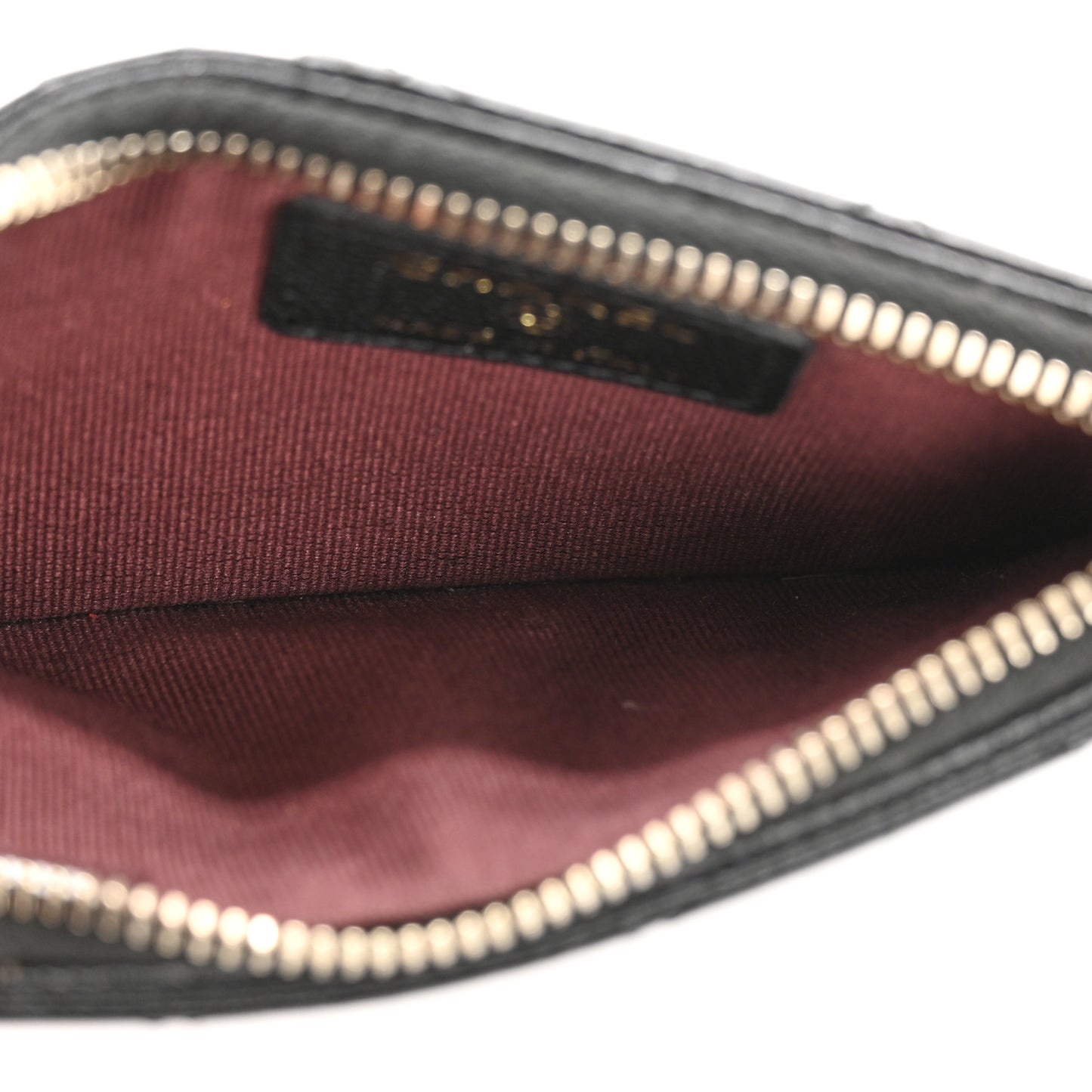 Caviar Quilted Flap Zip Card Holder Black