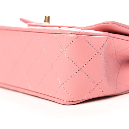 Chanel Lambskin Quilted Mini Rectangular Flap Pink 9 of 11