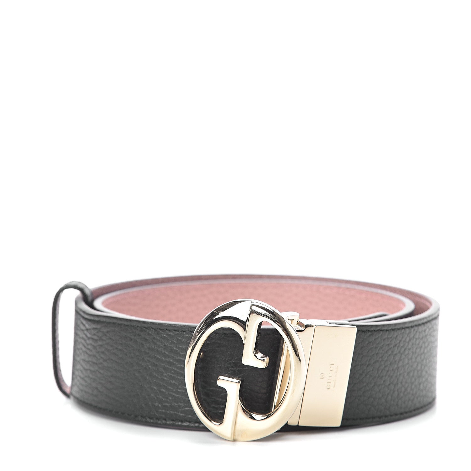 Gucci Calfskin 1973 Reversible Belt 80 32 Black Pink 1 of 5