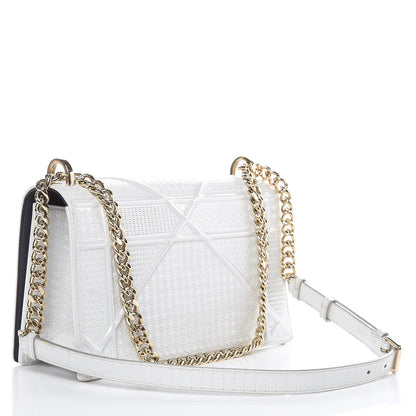 Christian Dior Patent Micro-Cannage Medium Diorama Flap Bag White 3 of 14