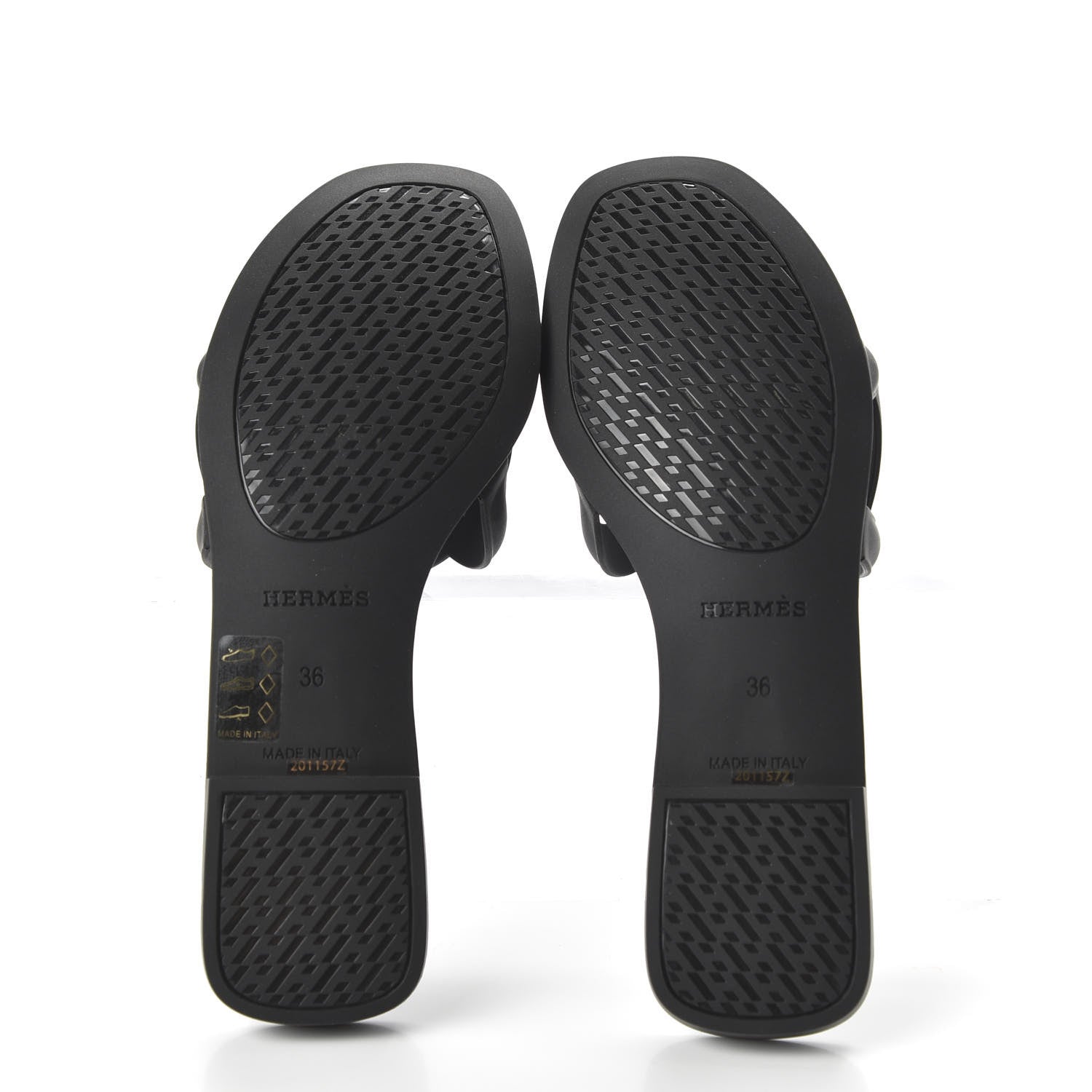 Hermes Rubber Aloha Sandals 36 Black 5 of 8