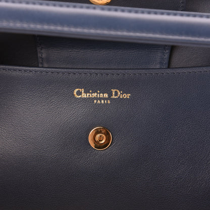 Christian Dior Smooth Calfskin Medium Diordouble Chain Bag Indigo Blue 8 of 10