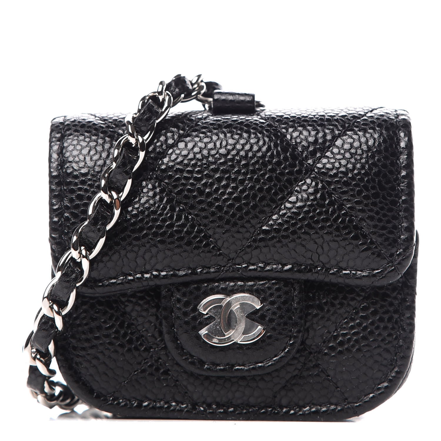 Chanel Caviar Quilted Airpods Pro Case Black 1 of 10