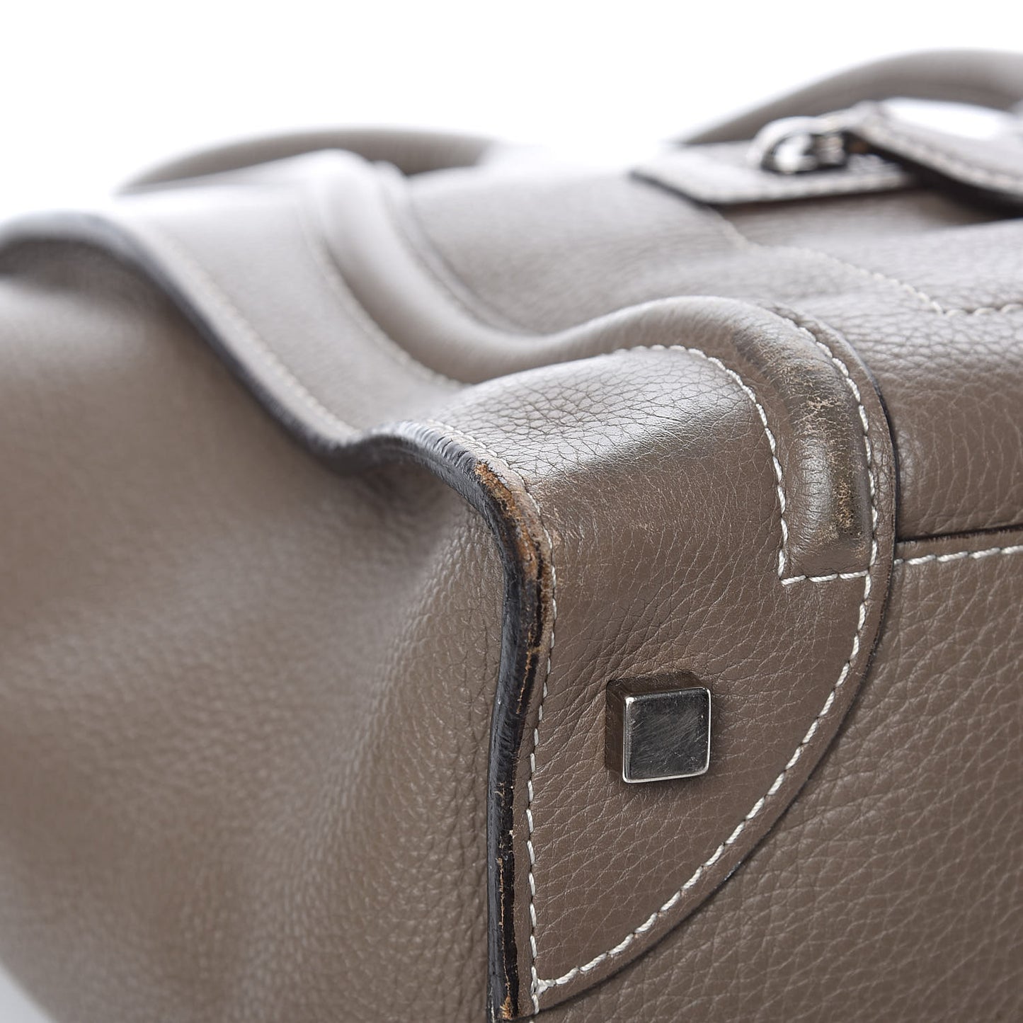 Drummed Calfskin Mini Luggage Souris