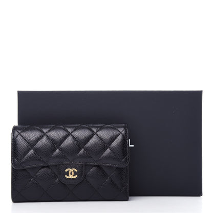 Chanel Caviar Quilted Medium Flap Wallet Black 9 of 9