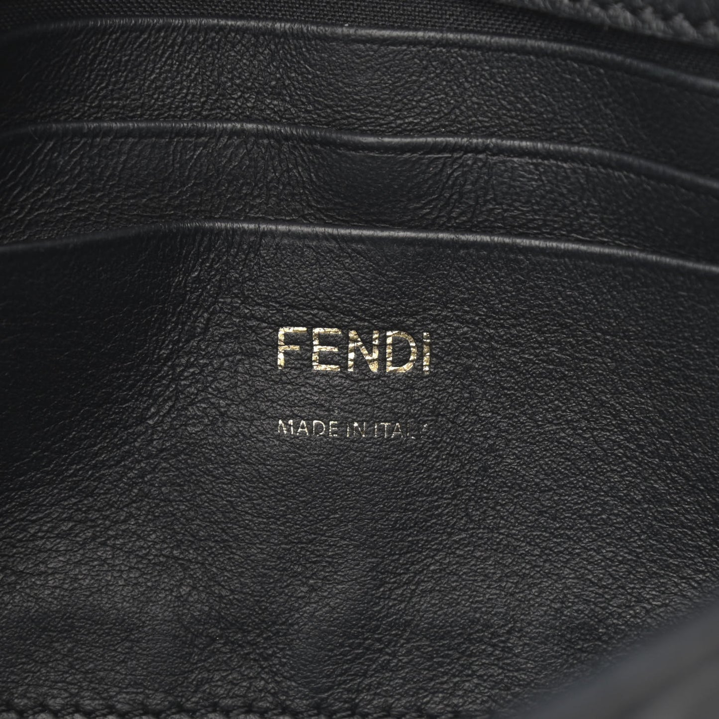 Nappa FF 1974 Embossed Mini Baguette Black