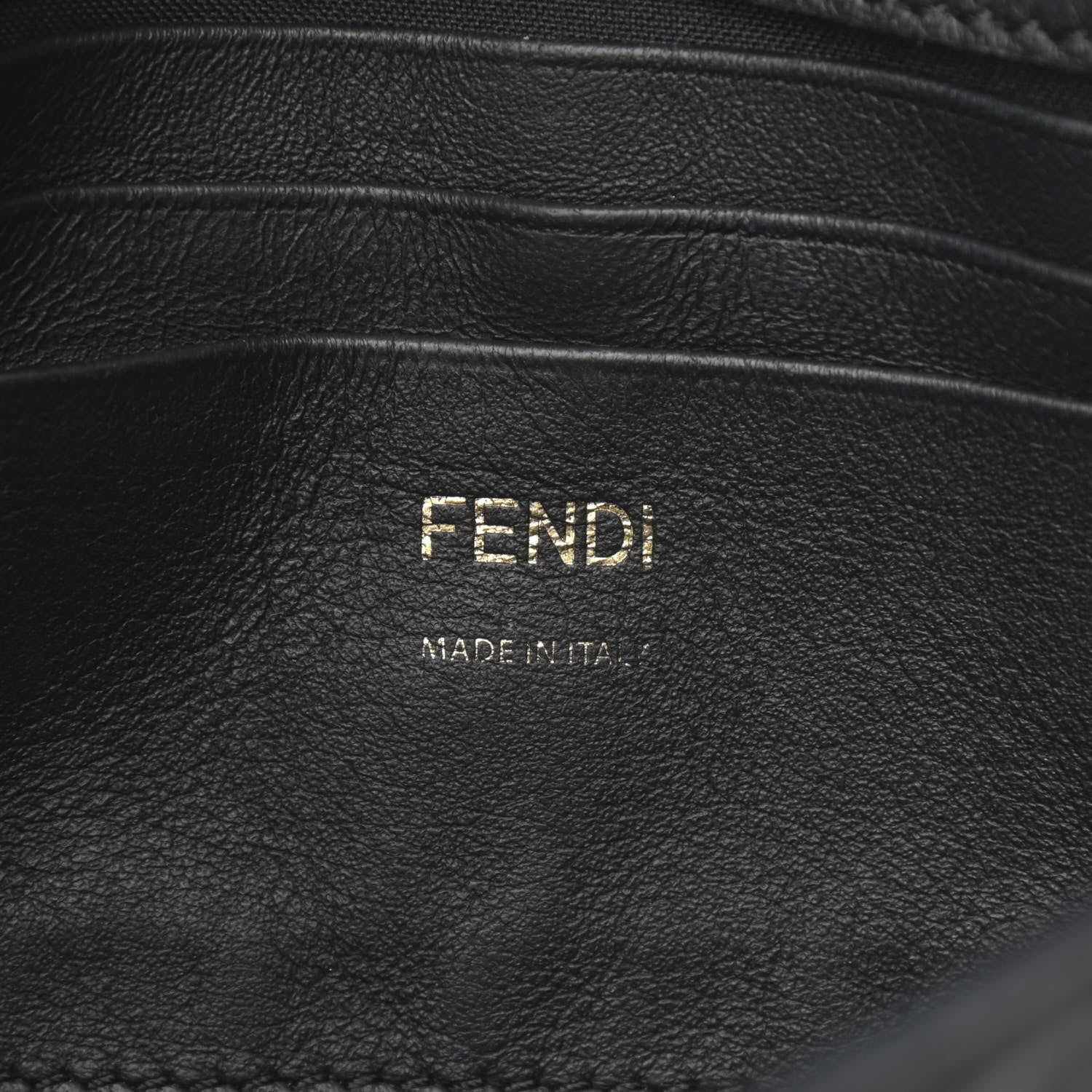 Fendi Nappa FF 1974 Embossed Mini Baguette Black 6 of 12